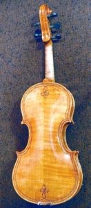 Oliver Five-string fiddle, back view.