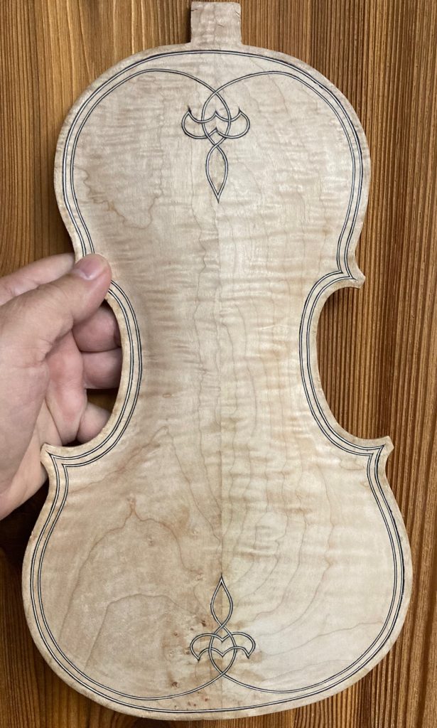 Back Plate for Chet Bishop Five String Fiddle