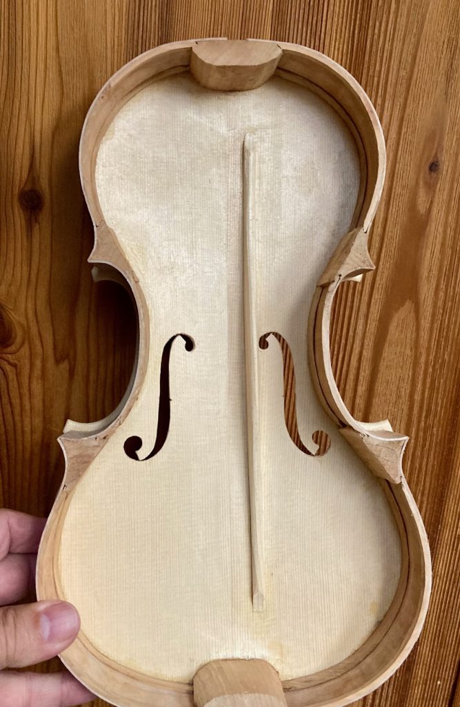 Garland and Front plate for five String Fiddle by Chet Bishop, Luthier