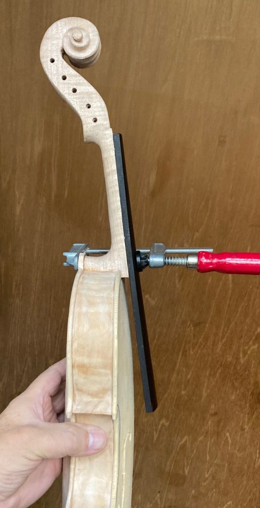 neck set five string fiddle by Chet Bishop, Luthier